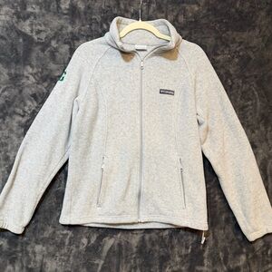 Columbia Light Gray Zip-Up Jacket